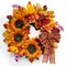 20" Wreaths for Front Door Artificial Fall Wreath Decor Door Wreath with Sunflowers, Dahlias, Berries, Bow